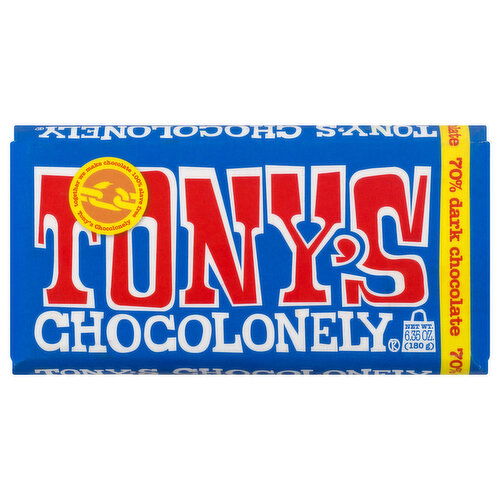 Tony's Chocolonely Dark Chocolate, 70% - 6.35 Ounce