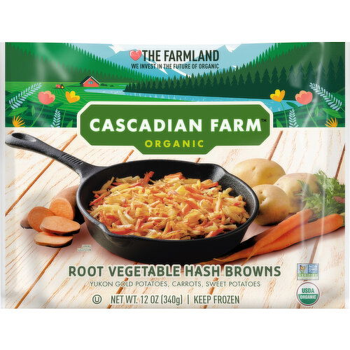 Cascadian Farm Hash Browns, Root Vegetable - 12 Ounce