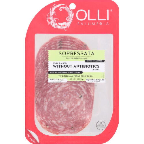 Olli Salumeria Salami, Pepper-Garlic, Sopressata