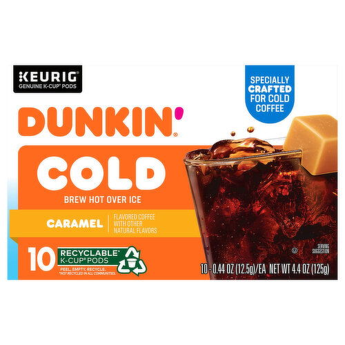 Dunkin' Coffee, Caramel, Cold, K-Cup Pods