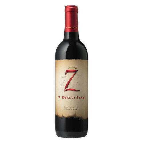 Seven Deadly Old Vine Zinfandel California Red Wine, 750 ml    