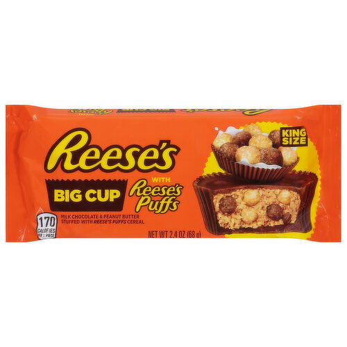 Reese's Big Cup, with Reese's Puffs, King Size - 2.4 Ounce