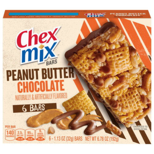 Chex Mix Peanut Butter Chocolate Bars - 6 Each