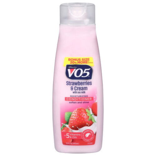Alberto VO5 Moisturizing Strawberries & Cream with Soy Milk Conditioner - 15 Fluid Ounce