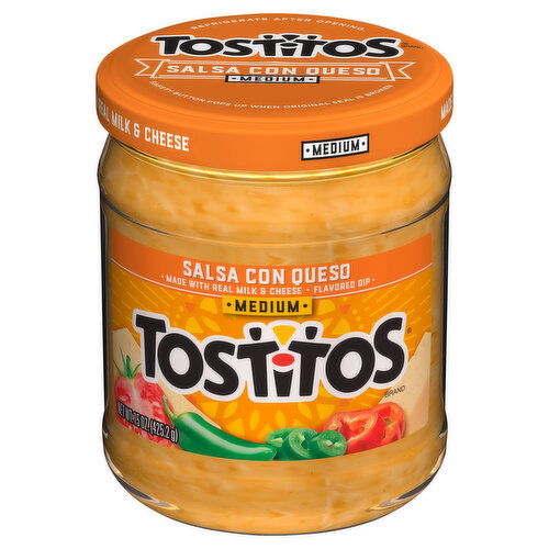 Tostitos Dip, Salsa Con Queso, Medium