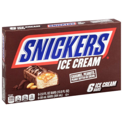 Snickers Ice Cream Bars, Peanut Butter Caramel