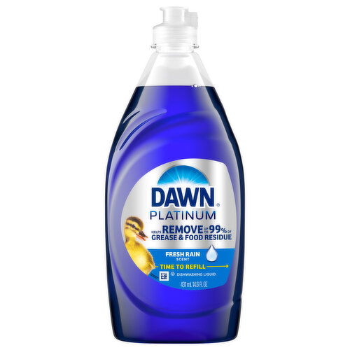 Dawn Platinum Fresh Rain Scent Dishwashing Liquid - 14.6 Fluid Ounce