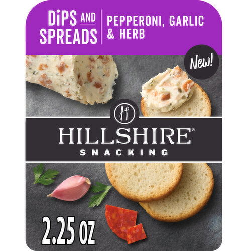 Hillshire Snacking Dips and Spreads Pepperoni, Garlic & Herb - 2.25 Ounce