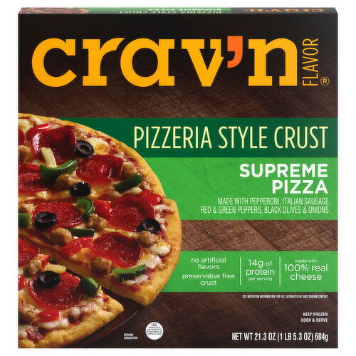 Crav'n Flavor Pizza, Pizzeria Style Crust, Supreme