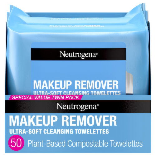 Neutrogena Towelettes, Cleansing, Makeup Remover, Ultra-Soft, Special Value Twin Pack