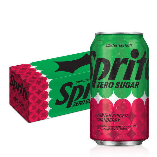 Sprite  Winter Spiced Cranberry Zero Sugar Soda Pop