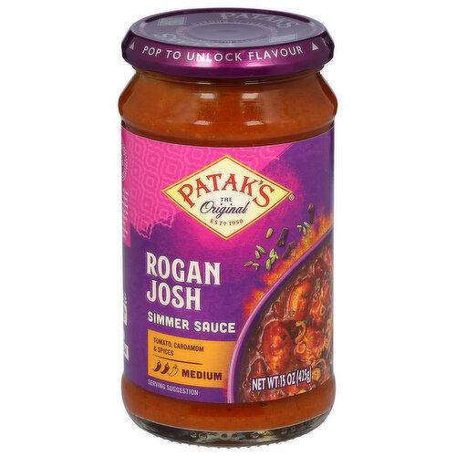 Patak's Simmer Sauce, Rogan Josh, Medium