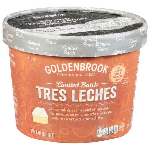 Goldenbrook Ice Cream, Premium, Tres Leches