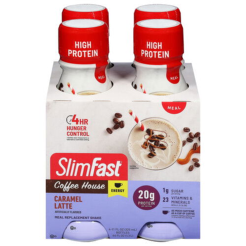 SlimFast Meal Replacement Shake, Caramel Latte, Coffee House