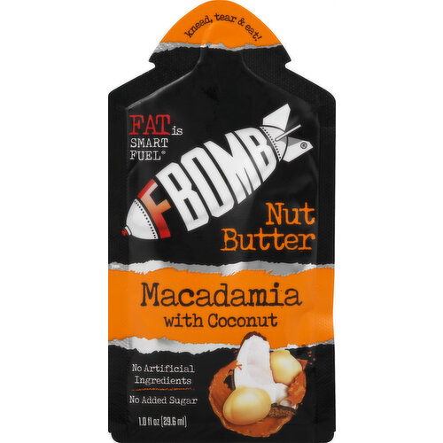 FBOMB Nut Butter, Macadamia with Coconut