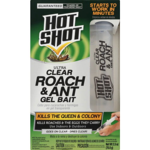 Hot Shot Gel Bait, Roach & Ant, Ultra Clear