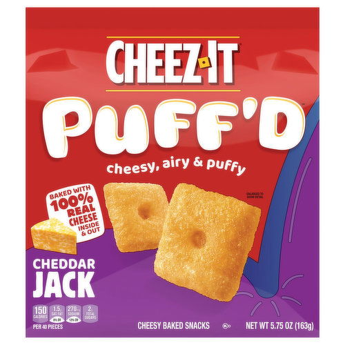 Cheez-It Cheesy Baked Snacks, Cheddar Jack