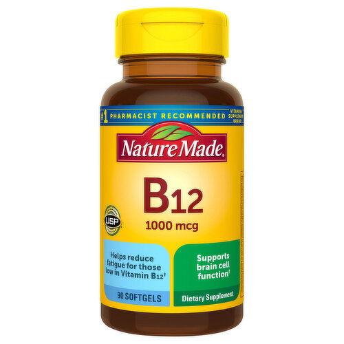 Nature Made Vitamin B12, 1000 mcg, Softgels