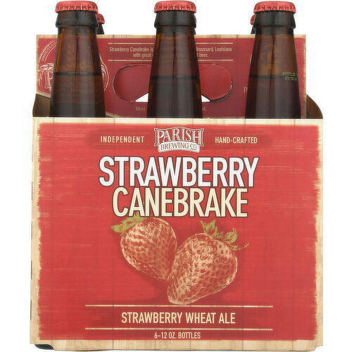Parish Brewing Beer, Strawberry Wheat Ale, Strawberry Canebrake