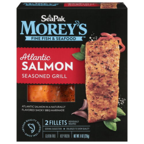 Morey's Salmon, Atlantic, Seasoned Grill