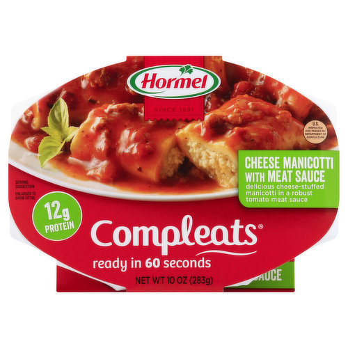 Hormel Cheese Manicotti, with Meat Sauce