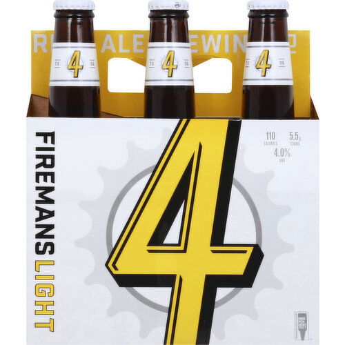 4 Firemans Light Beer, 6 Pack