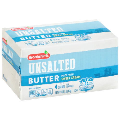 Brookshire's Unsalted Butter, 4 Quarters