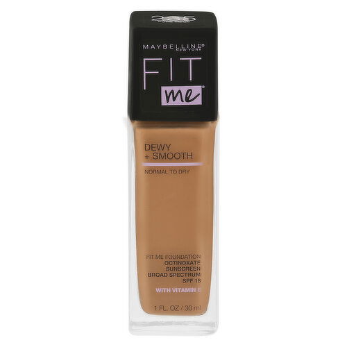 Fit me! Foundation, Dewy + Smooth, Broad Spectrum SPF 18, Pure Beige 235 - 1 Fluid Ounce