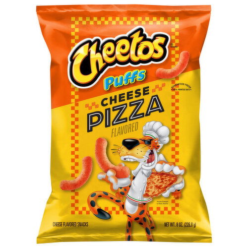 Cheetos Cheese Flavored Snacks, Cheese Pizza Flavored, Puffs