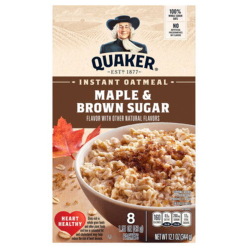 Quaker Instant Oatmeal, Maple & Brown Sugar