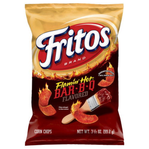 Fritos Corn Chips, Flamin' Hot Bar-B-Q Flavored