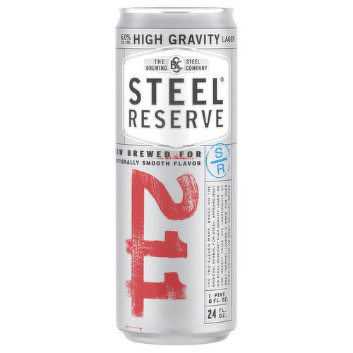 Steel Reserve Beer, Lager, High Gravity, 211