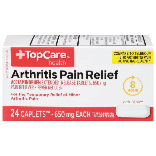 TopCare Arthritis Pain Relief, 650 mg, Caplets