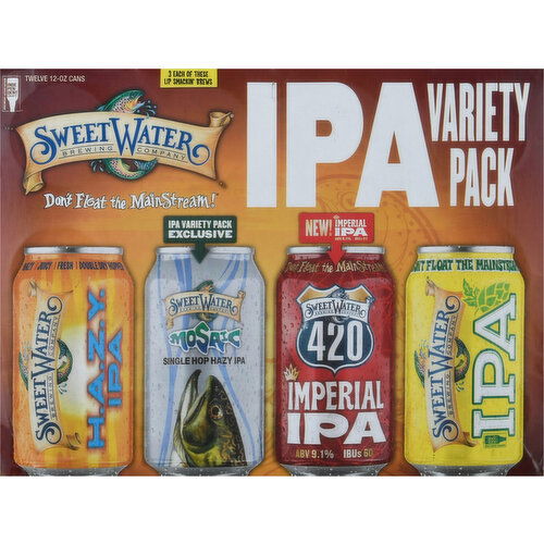 Sweet Water Brewing Company Beer, IPA, Variety Pack