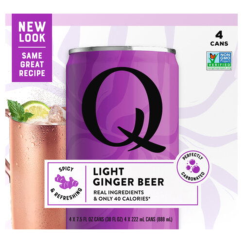 Q Mixers Light Spicy & Refreshing Ginger Beer Ginger Beer - 4 Each
