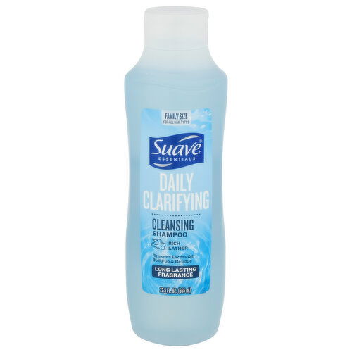 Suave Essentials Shampoo, Cleansing, Daily Clarifying, Family Size