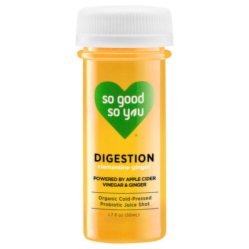 So Good So You Digestion Clementine Ginger Probiotic Juice Shot - 1.7 Fluid Ounce