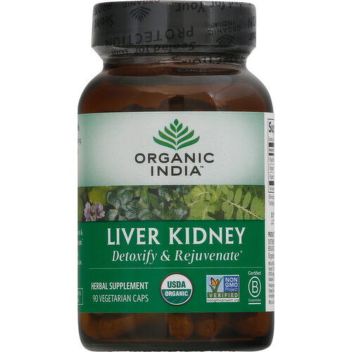 Organic India Liver Kidney, Vegetarian Caps