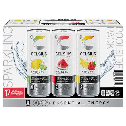 Celsius Energy Drink, Sparkling, Variety Pack