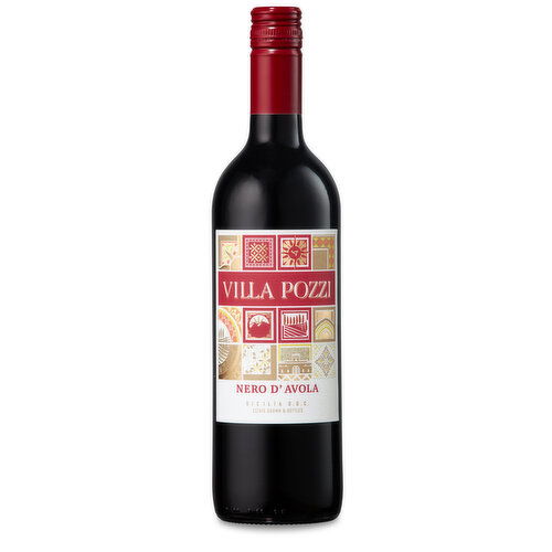 Villa Pozzi Nero D'Avola Italy Red Wine, 750 ml    