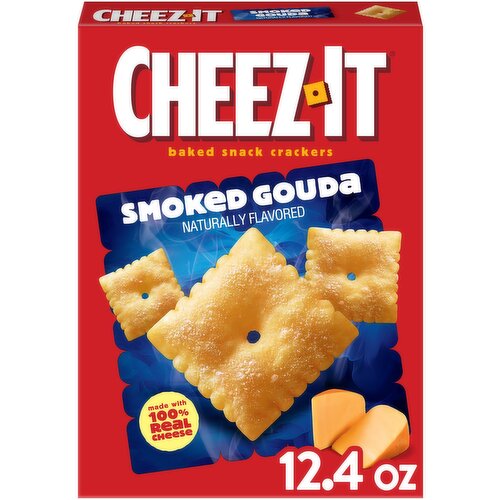Cheez-It Baked Snack Crackers, Smoked Gouda - 12.4 Ounce
