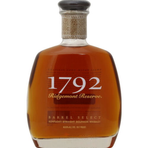 1792 Whiskey, Kentucky Straight Bourbon, Barrel Select