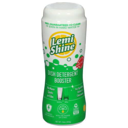 Lemi Shine Dish Detergent Booster, Fresh Lemon Scent