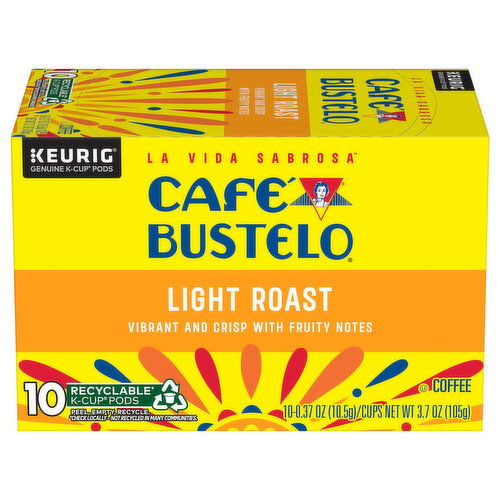 Cafe Bustelo K-Cup Pods Light Roast Coffee - 10 Each