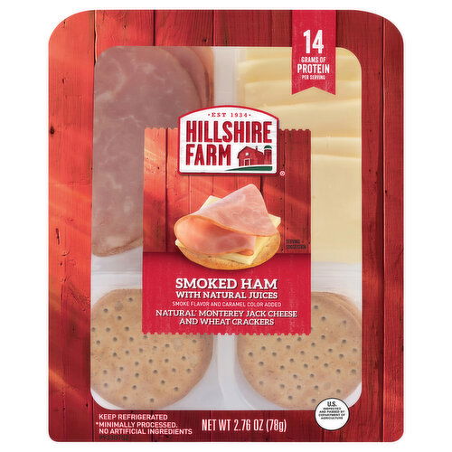 Hillshire Farm Smoked Ham, Natural Monterey Jack Cheese and Wheat Crackers