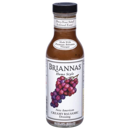 Briannas Home Style New American Creamy Balsamic Dressing - 12 Fluid Ounce