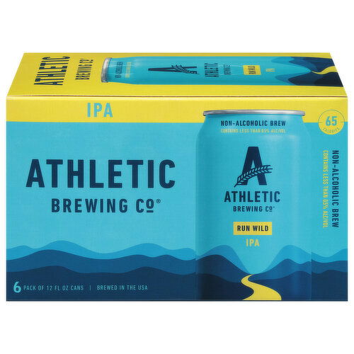 Athletic Brewing Co Beer, IPA, Run Wild