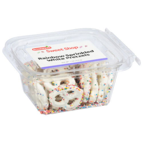 Brookshire's White Pretzels, Rainbow Sprinkled