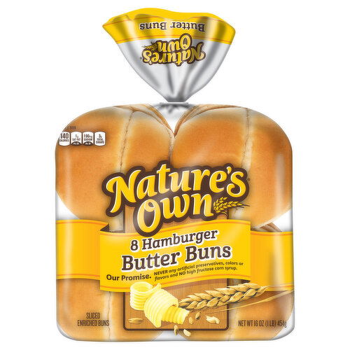 Nature's Own Hamburger Buns, Butter