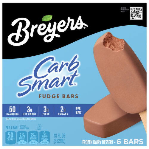 Breyers Fudge Frozen Dairy Dessert - 6 Each